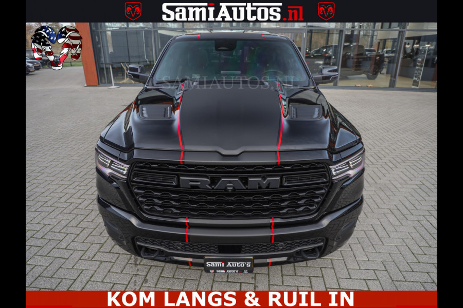 Dodge Ram LIMITED 2026 5.7 V8 HEMI | MAXIMAAL UITGERUST | DUBBELE CABINE | 5 PERSOONS | DC | Allernieuwste Limited uitvoering – volledig uitgerust met alle opties, inclusief MWK en normale laadbak Voorraad nr 3806