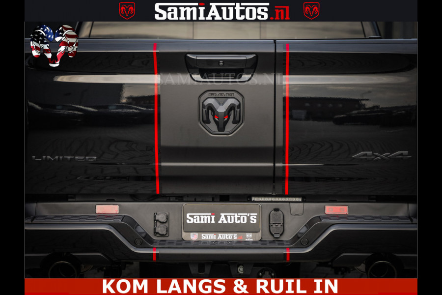 Dodge Ram LIMITED 2026 5.7 V8 HEMI | MAXIMAAL UITGERUST | DUBBELE CABINE | 5 PERSOONS | DC | Allernieuwste Limited uitvoering – volledig uitgerust met alle opties, inclusief MWK en normale laadbak Voorraad nr 3806