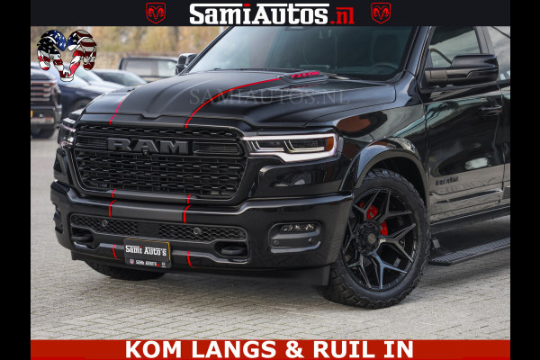 Dodge Ram LIMITED 2026 5.7 V8 HEMI | MAXIMAAL UITGERUST | DUBBELE CABINE | 5 PERSOONS | DC | Allernieuwste Limited uitvoering – volledig uitgerust met alle opties, inclusief MWK en normale laadbak Voorraad nr 3806