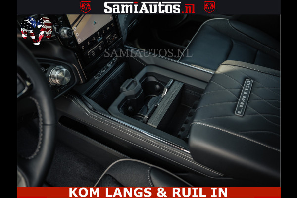 Dodge Ram LIMITED 2026 5.7 V8 HEMI | MAXIMAAL UITGERUST | DUBBELE CABINE | 5 PERSOONS | DC | Allernieuwste Limited uitvoering – volledig uitgerust met alle opties, inclusief MWK en normale laadbak Voorraad nr 3806