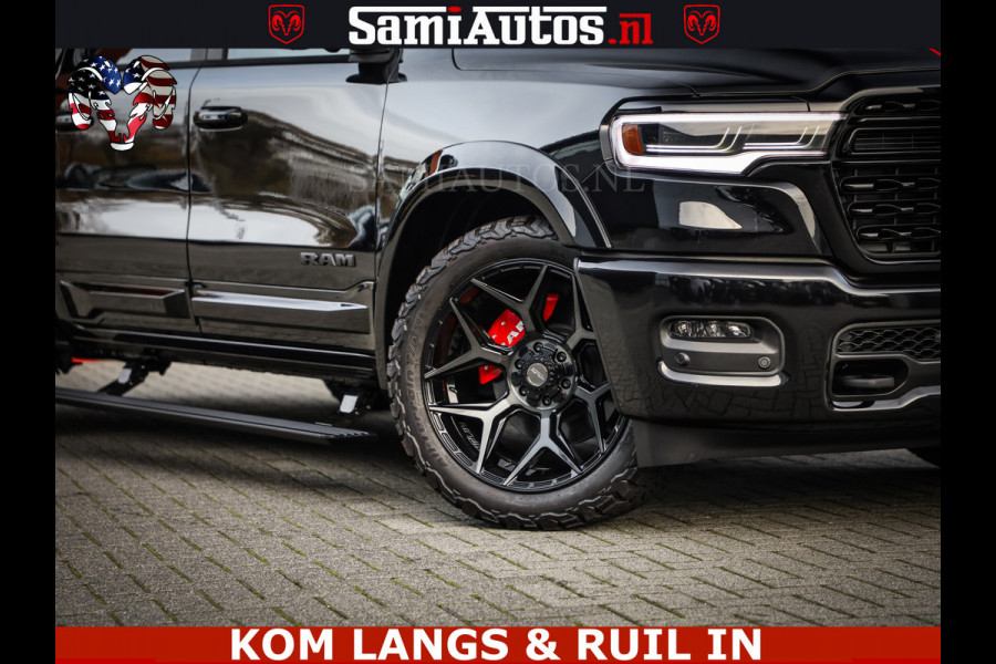 Dodge Ram LIMITED 2026 5.7 V8 HEMI | MAXIMAAL UITGERUST | DUBBELE CABINE | 5 PERSOONS | DC | Allernieuwste Limited uitvoering – volledig uitgerust met alle opties, inclusief MWK en normale laadbak Voorraad nr 3806