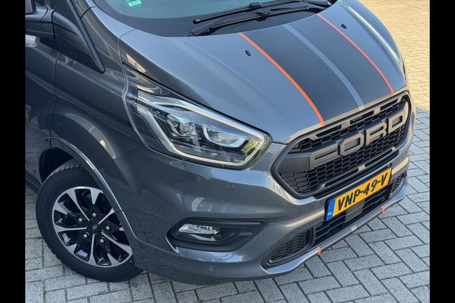 Ford Transit Custom 320 2.0 TDCI 185pk L2H1 Sport DC | L+R SCHUIF | Navi | Xenon | Raptor | Automaat | Trekhaak | 5-Zits