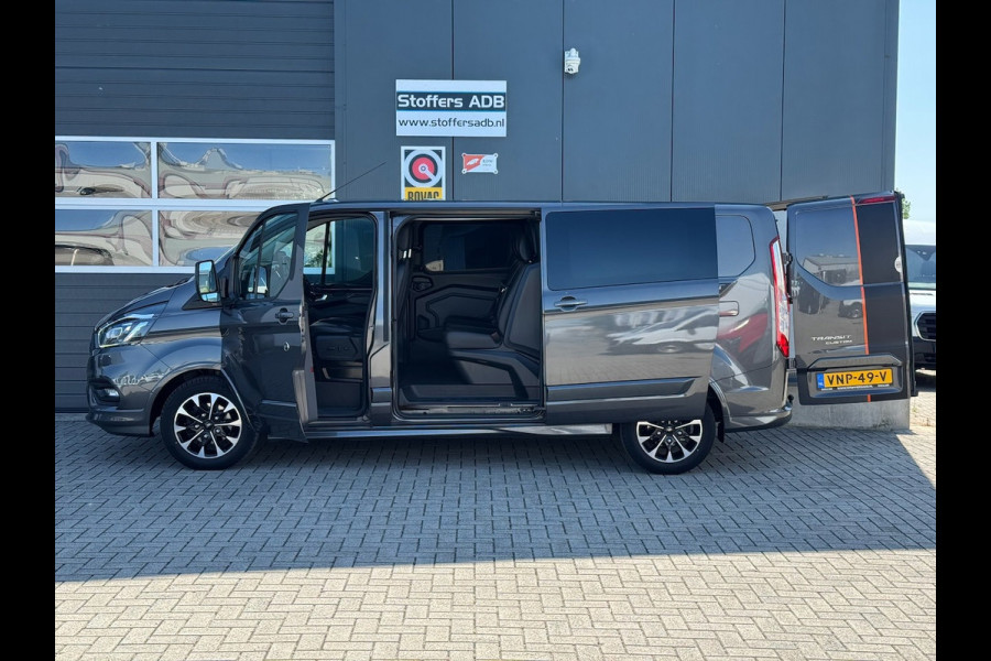 Ford Transit Custom 320 2.0 TDCI 185pk L2H1 Sport DC | L+R SCHUIF | Navi | Xenon | Raptor | Automaat | Trekhaak | 5-Zits