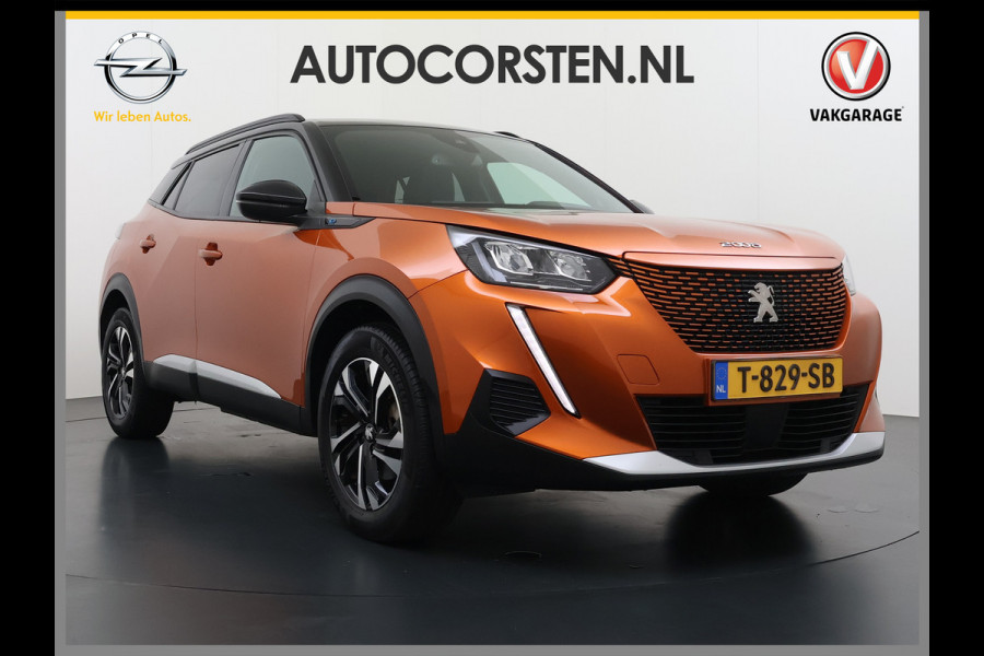 Peugeot e-2008 EV Allure 50kWh SOH 97% Two Tone 3D-Navi Stoelverwarming Apple Carplay Android Auto Ecc Cruise Control Regen-Lichtsensor Privacy Glas Keyless Connected-Apps DAB Bluetooth Led Lane Assist Isofix Dealeronderhouden 1e Eigenaar Origineel Nederlandse Auto