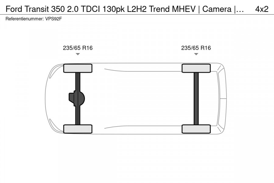 Ford Transit 350 2.0 TDCI 130pk L2H2 Trend MHEV | Camera | Trekhaak | Winterpack | Cruise | Bluetooth | CarPlay | Airco