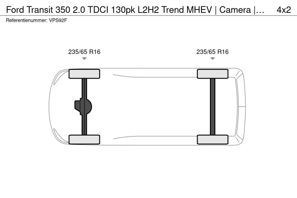 Ford Transit 350 2.0 TDCI 130pk L2H2 Trend MHEV | Camera | Trekhaak | Winterpack | Cruise | Bluetooth | CarPlay | Airco