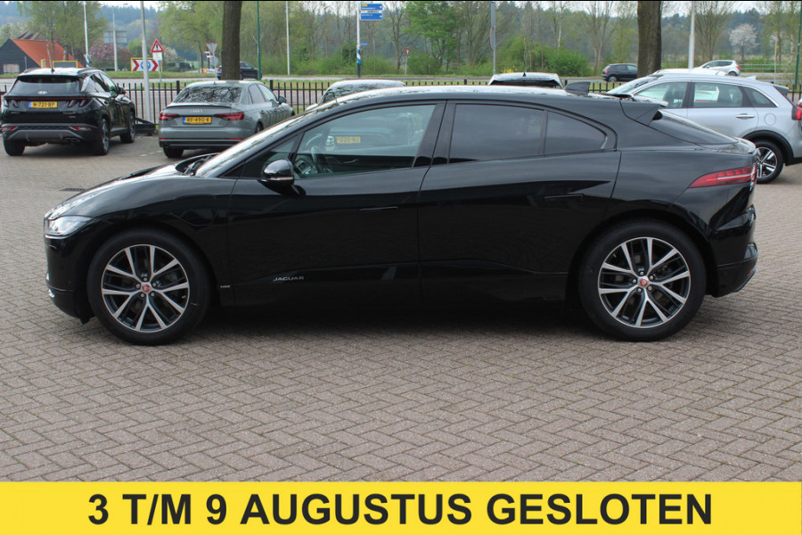 Jaguar I-PACE EV400 First Edition 90 kWh / Full option! / Trekhaak / Panoramadak / 360Camera / Head-up / 20'' / Luchtvering / Leder / Meridian / Stoel+Stuurverwarming / 4zone Airco / DAB / Dodehoek / ACC
