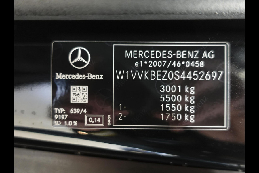 Mercedes-Benz Vito 114 CDI L2 Select Dubbele Cabine Trekhaak Navigatie Apple Carplay/Android Auto Camera Parkeersensoren Cruise Control Climate control Leder Lichtmetalen velgen Getinte ramen