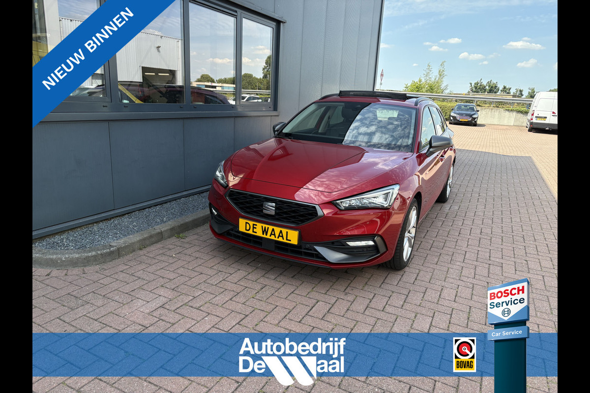 Seat Leon Sportstourer 1.5 eTSI FR Business SCHUIFDAK/LEDER/VIRTUAL/TREKH.WEGKLAPBAAR