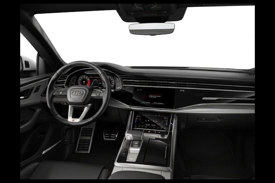 Audi Q8 Pro Line S e 290 kW 394 pk | Glazen panoramadak | Leder boven kunstleder onder | Trekhaak en aanhangerassistent | Vierwielbesturing |