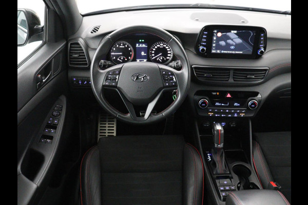 Hyundai Tucson 1.6 T-GDI Comfort N-Line | Trekhaak | 360 camera | Adaptive cruise | Carplay | Leder/alcantara | Stoelverwarming | Climate control | Full LED | Park assist |