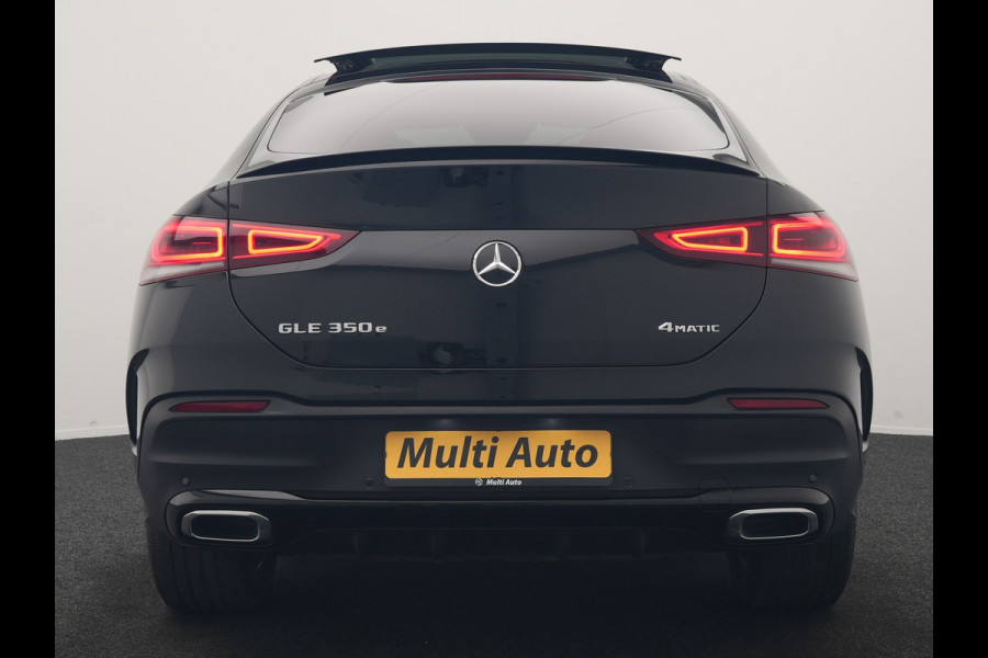Mercedes-Benz GLE Coupé 350 e 4MATIC AMG Line PHEV 333pk Dealer O.H. | Luchtvering | Panodak | Adaptive Cruise | Head Up | 360 Camera | Burmester Audio | Lederen Sportstoelen Verwarmd | Multibeam LED | Sfeerverlichting | Widescreen Navi | Keyless | Blis | Plug In Hybrid |