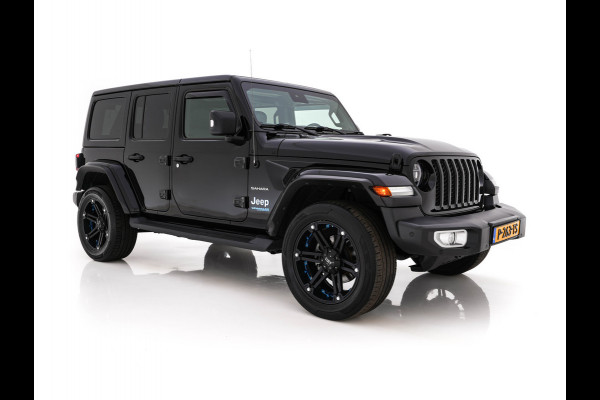 Jeep Wrangler Unlimited 4xe 380 Sahara AWD (Plug-in) {SoH-91%} (INCL-BTW) *OPEN-ROOF | LEATHER | FULL-LED | ALPINE-AUDIO | CRUISE | BLINDSPOT | CAMERA | KEYLESS | HEATED-COMFORTSEATS | DAB+ | PRIVACY-GLASS | ECC | PDC | 20''ALU*