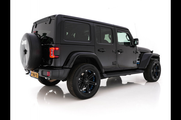 Jeep Wrangler Unlimited 4xe 380 Sahara AWD (Plug-in) {SoH-91%} (INCL-BTW) *OPEN-ROOF | LEATHER | FULL-LED | ALPINE-AUDIO | CRUISE | BLINDSPOT | CAMERA | KEYLESS | HEATED-COMFORTSEATS | DAB+ | PRIVACY-GLASS | ECC | PDC | 20''ALU*