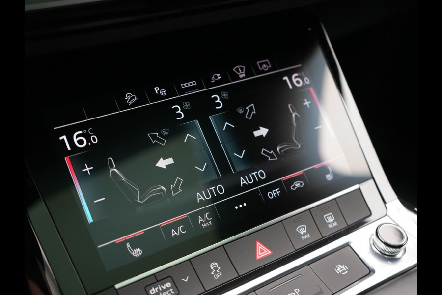 Audi Q8 e-tron 55 Quattro S Line 114 kWh 408pk Dealer O.H. | Trekhaak Afn. | Panodak | Luchtvering | Head Up | Adaptive Cruise | Bang & Olufsen | 360 Camera | Matrix LED | Alcantara Sportstoelen Verwarmd | Sfeerverlichting | Keyless | Blis | 21"L.M |