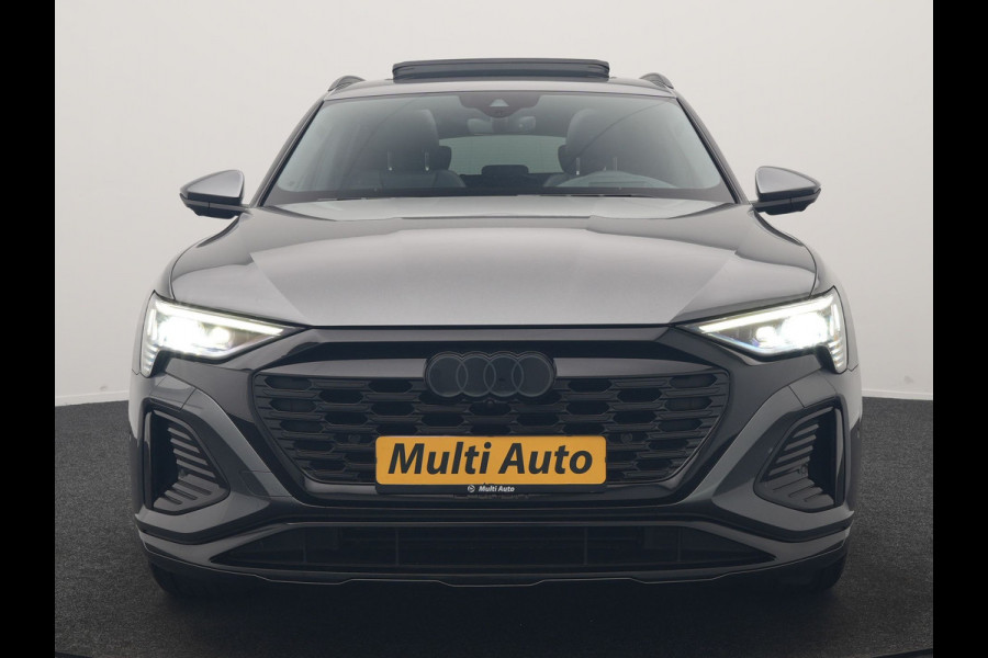 Audi Q8 e-tron 55 Quattro S Line 114 kWh 408pk Dealer O.H. | Trekhaak Afn. | Panodak | Luchtvering | Head Up | Adaptive Cruise | Bang & Olufsen | 360 Camera | Matrix LED | Alcantara Sportstoelen Verwarmd | Sfeerverlichting | Keyless | Blis | 21"L.M |