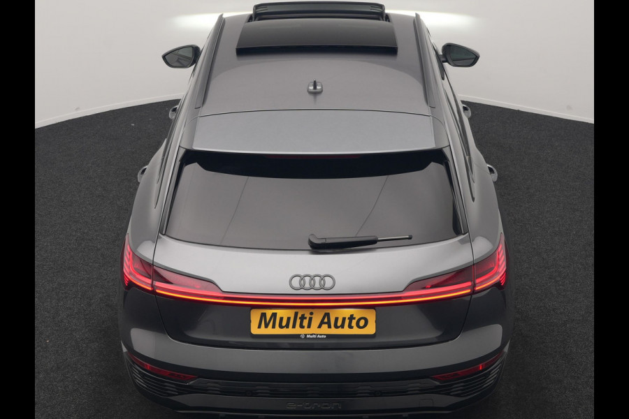 Audi Q8 e-tron 55 Quattro S Line 114 kWh 408pk Dealer O.H. | Trekhaak Afn. | Panodak | Luchtvering | Head Up | Adaptive Cruise | Bang & Olufsen | 360 Camera | Matrix LED | Alcantara Sportstoelen Verwarmd | Sfeerverlichting | Keyless | Blis | 21"L.M |