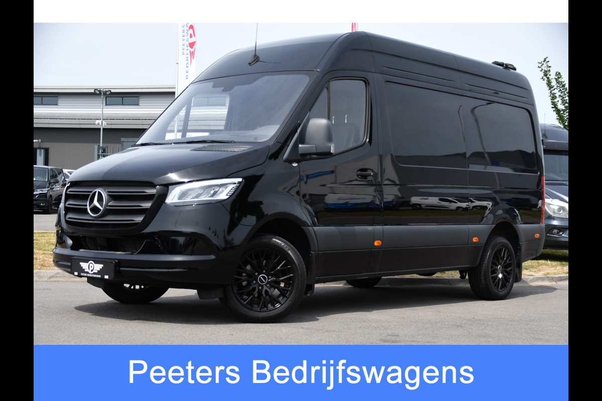 Mercedes-Benz Sprinter 317 1.9 CDI L2H2 RWD Black Edition Camera, Cruise, Carplay, LED, 170pk, Automaat, Stoelverwarming, Standkachel, Mbux, Leder, Uniek!
