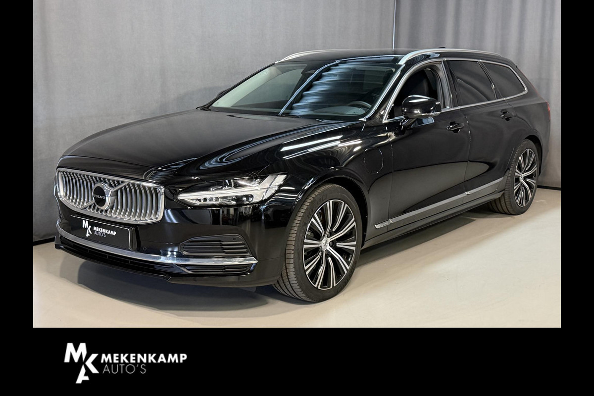 Volvo V90 2.0 T6 Plug-in hybrid AWD Plus Bright 19"/Leder + memory l + r/Stoel + stuurverwarmingAdaptieve cruise/Harman Kardon/Dodehoek/Elektrische klep/Keyless