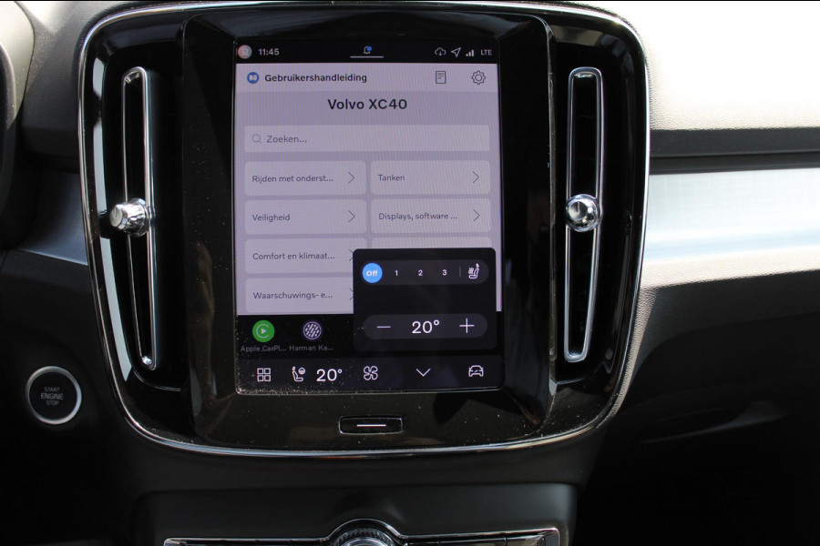 Volvo XC40 2.0 177PK Automaat Plus Black Edition 20" lichtmetalen velgen / Google infotainment / Stoelverwarming en Stuurwielverwarming / Draadloos opladen / Cruise control / Getinte ramen vanaf de B-stijl