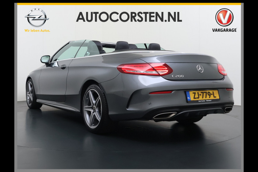 Mercedes-Benz C-Klasse Cabrio 200 184PK Automaat AMG Premium Plus Air Scarf Stoelverwarming Navi Ecc Cruise Control Pdc Lmv Led Isofix Bluetooth Elek.Stoelen