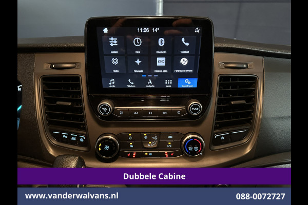 Ford Transit Custom 2.0 TDCI 131pk Automaat L2H1 Dubbele Cabine Euro6 Airco | 6-Zits | Camera | Navigatie | Apple Carplay Android Auto, Xenon, Cruisecontrol, Stoelverwarming, Verwarmde voorruit, Parkeersensoren, Achterklep