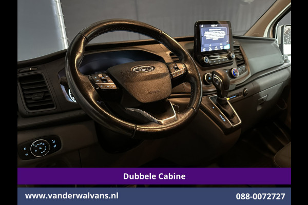 Ford Transit Custom 2.0 TDCI 131pk Automaat L2H1 Dubbele Cabine Euro6 Airco | 6-Zits | Camera | Navigatie | Apple Carplay Android Auto, Xenon, Cruisecontrol, Stoelverwarming, Verwarmde voorruit, Parkeersensoren, Achterklep