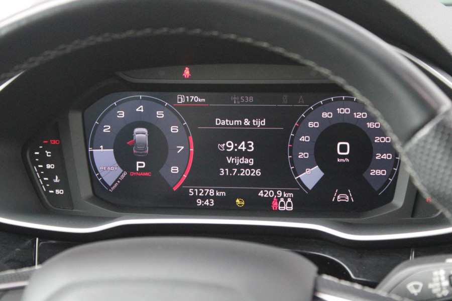 Audi Q3 Sportback 35 TFSI 150PK AUTOMAAT S EDITION | DRAADLOZE APPLE CARPLAY/ANDROID AUTO | ACHTERUITRIJ CAMERA | DODEHOEK DETECTIE | PARKEERSENSOREN VOOR + ACHTER | VIRTUAL COCKPIT | STOEL VERWARMING | ELEKTRISCH BEDIENBARE ACHTERKLEP | S-LINE INTERIEUR/EXTERIEUR | DAB+ RADIO | NAVIGATIE | VOLLEDIG LEDEREN BEKLEDING | DRAADLOZE TELEFOONLADER | KEYLESS ENTRY/START | CRUISE CONTROL | LED MATRIX KOPLAMPEN |