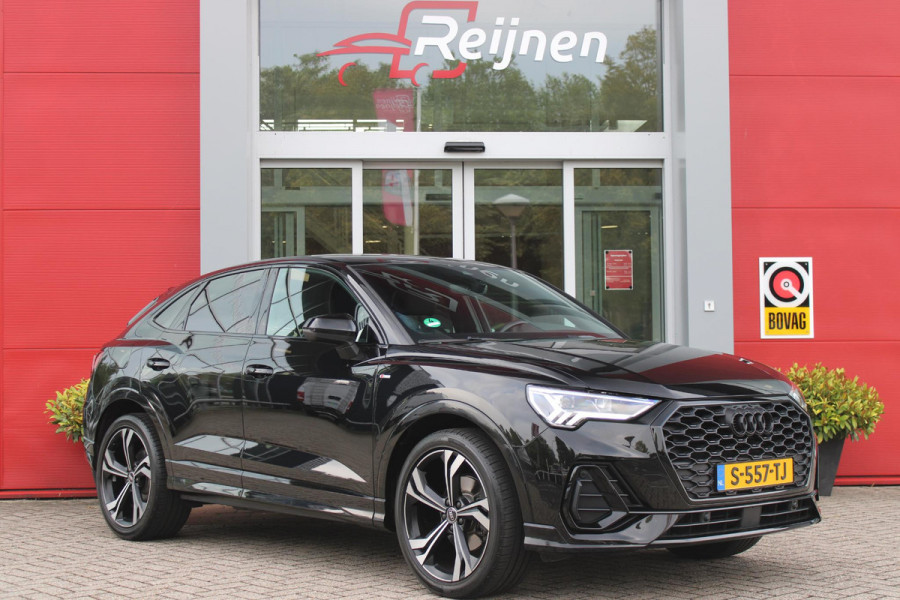 Audi Q3 Sportback 35 TFSI 150PK AUTOMAAT S EDITION | DRAADLOZE APPLE CARPLAY/ANDROID AUTO | ACHTERUITRIJ CAMERA | DODEHOEK DETECTIE | PARKEERSENSOREN VOOR + ACHTER | VIRTUAL COCKPIT | STOEL VERWARMING | ELEKTRISCH BEDIENBARE ACHTERKLEP | S-LINE INTERIEUR/EXTERIEUR | DAB+ RADIO | NAVIGATIE | VOLLEDIG LEDEREN BEKLEDING | DRAADLOZE TELEFOONLADER | KEYLESS ENTRY/START | CRUISE CONTROL | LED MATRIX KOPLAMPEN |