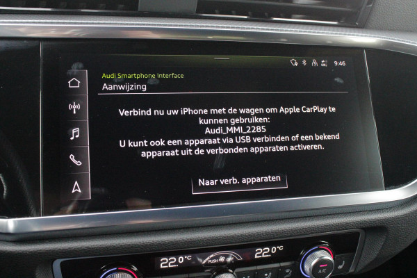 Audi Q3 Sportback 35 TFSI 150PK AUTOMAAT S EDITION | DRAADLOZE APPLE CARPLAY/ANDROID AUTO | ACHTERUITRIJ CAMERA | DODEHOEK DETECTIE | PARKEERSENSOREN VOOR + ACHTER | VIRTUAL COCKPIT | STOEL VERWARMING | ELEKTRISCH BEDIENBARE ACHTERKLEP | S-LINE INTERIEUR/EXTERIEUR | DAB+ RADIO | NAVIGATIE | VOLLEDIG LEDEREN BEKLEDING | DRAADLOZE TELEFOONLADER | KEYLESS ENTRY/START | CRUISE CONTROL | LED MATRIX KOPLAMPEN |