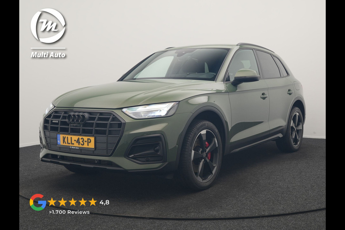 Audi Q5 50 TFSI e PHEV 300pk Dealer O.H. | Trekhaak Af Fabriek | Head Up | 360 Camera | BLACK PACK| Voorstoelen Verwarmd | Blis | 20"L.M | Virtual Cockpit | Cruise Control | Navigatie | DAB | Plug In Hybrid | S-line wielen