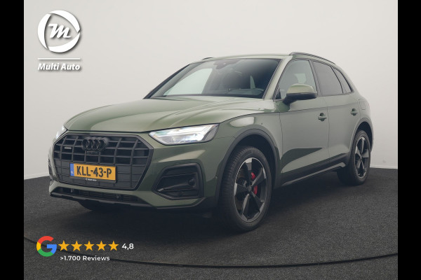 Audi Q5 50 TFSI e PHEV 300pk Dealer O.H. | Trekhaak Af Fabriek | Head Up | 360 Camera | BLACK PACK| Voorstoelen Verwarmd | Blis | 20"L.M | Virtual Cockpit | Cruise Control | Navigatie | DAB | Plug In Hybrid | S-line wielen