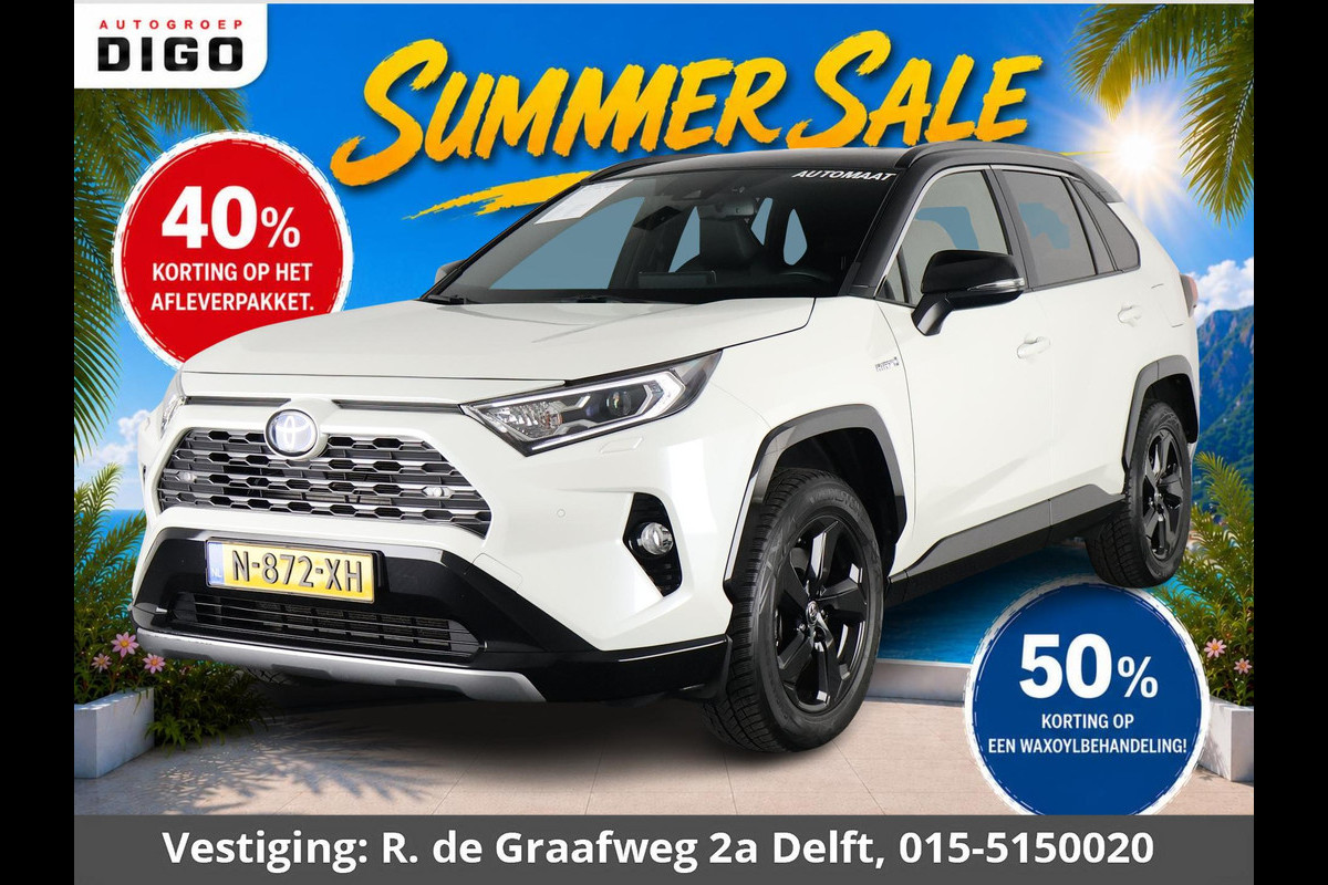 Toyota RAV4 2.5 Hybrid AWD Bi-Tone | 1650 KG trekgewicht | Trekhaak | Parkeersensoren | Apple Carplay & AndroidAUTO | Adapt.Cruise Control |