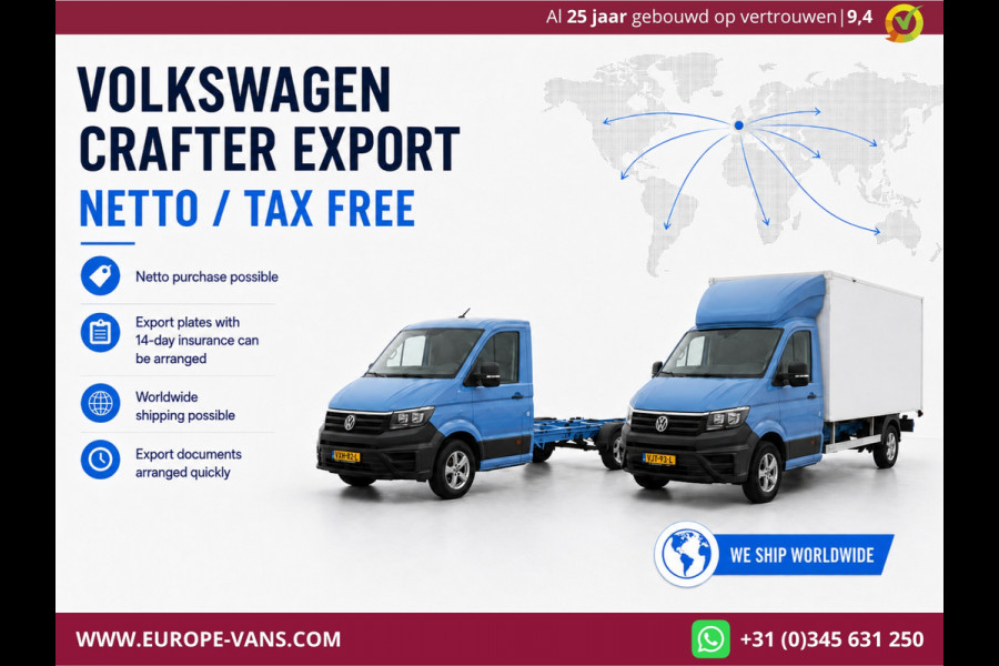 Volkswagen Crafter 35 2.0 TDI E6 Bakwagen met achterdeuren 2-Persoons 04-2021