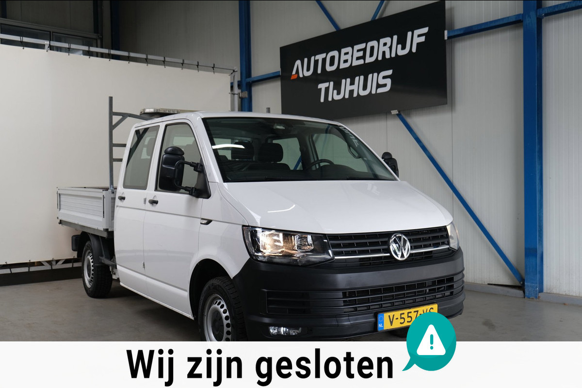 Volkswagen Transporter 2.0 TDI L2H1 DC Comfortline Pick-up - Airco, Cruise, PDC, Trekhaak.