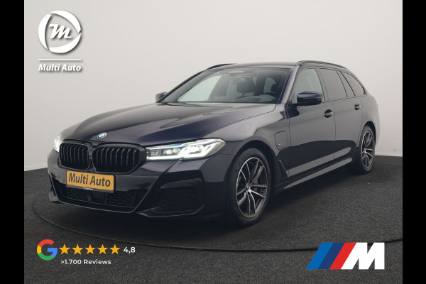 BMW 5 Serie Touring 530e M Sport PHEV 293pk Dealer O.H. | Trekhaak Af Fabriek | Adaptive Cruise | Head Up | Laser LED | Harman / Kardon | Camera | Lederen Sportstoelen & Stuur Verwarmd | Sfeerverlichting | Keyless | Blis | Apple Carplay | DAB | 18"L.M | Plug In Hybrid |