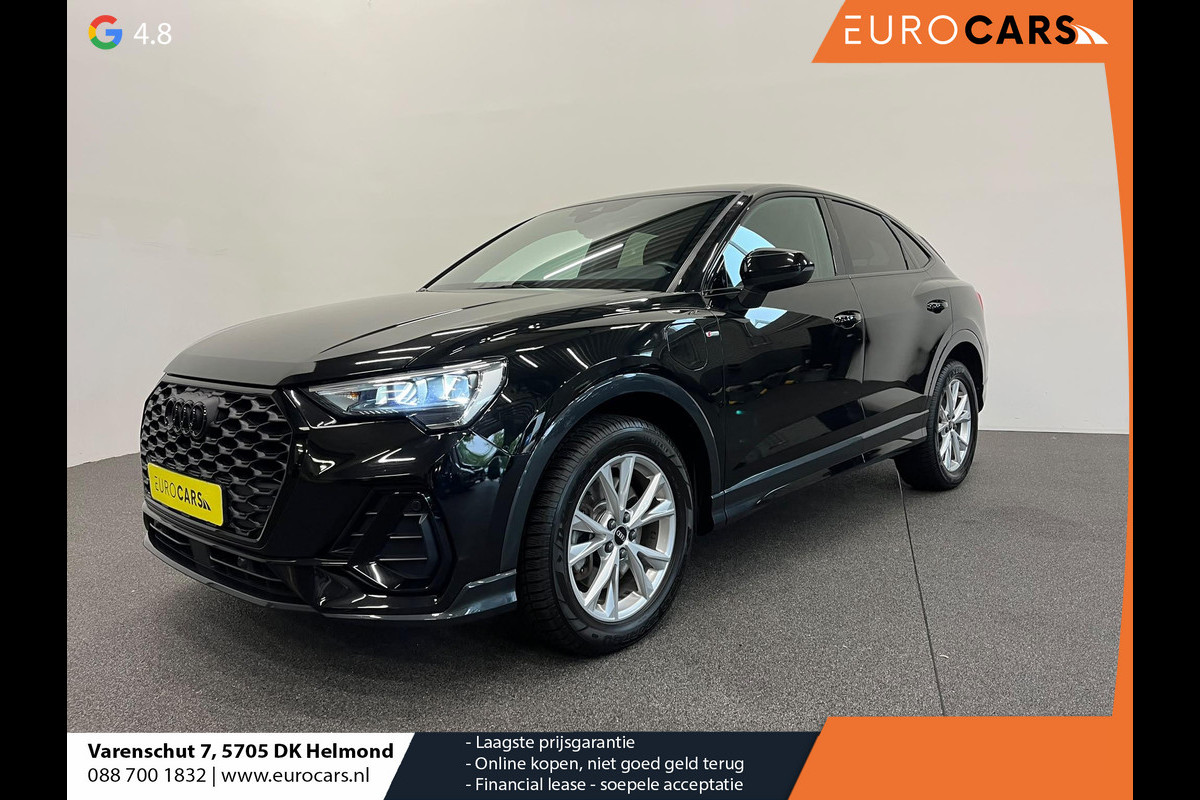Audi Q3 Sportback 45 TFSI e S Edition PHEV Navigatie Apple Carplay Android Auto Camera Parkeerhulp Cruise Control Virtual Cockpit Full Led Elektrische achterklep Climate Control Lichtmetalen velgen