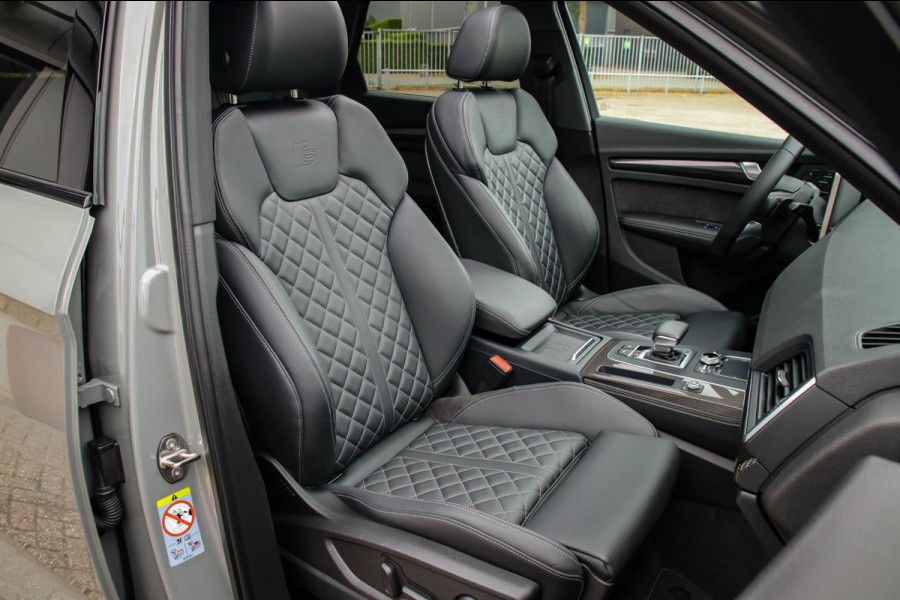 Audi SQ5 3.0 TFSI Q5 Quattro S-Line 354pk Automaat! 1e Eig|DLR|Quantum|Kuipstoelen|Panoramadak|Virtual Cockpit|Black|Carbon|22inch