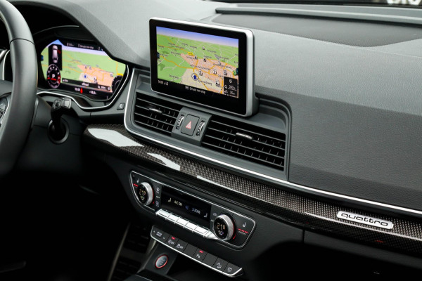 Audi SQ5 3.0 TFSI Q5 Quattro S-Line 354pk Automaat! 1e Eig|DLR|Quantum|Kuipstoelen|Panoramadak|Virtual Cockpit|Black|Carbon|22inch