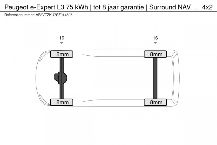 Peugeot e-Expert L3 75 kWh | tot 8 jaar garantie | Surround NAV Pakket | Apple Carplay | dodehoek waarschuwing | laadruimtebetimmering |