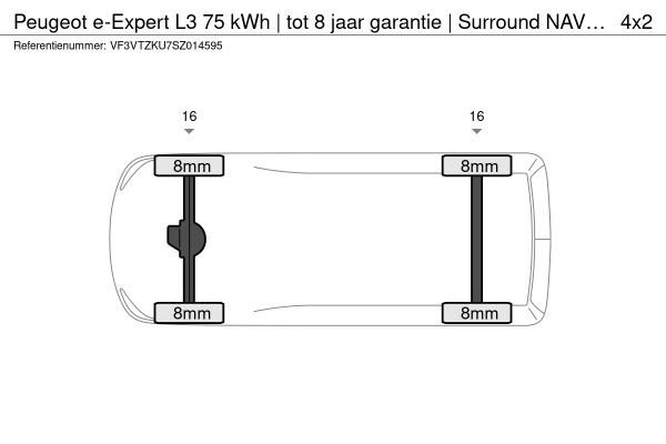 Peugeot e-Expert L3 75 kWh | tot 8 jaar garantie | Surround NAV Pakket | Apple Carplay | dodehoek waarschuwing | laadruimtebetimmering |