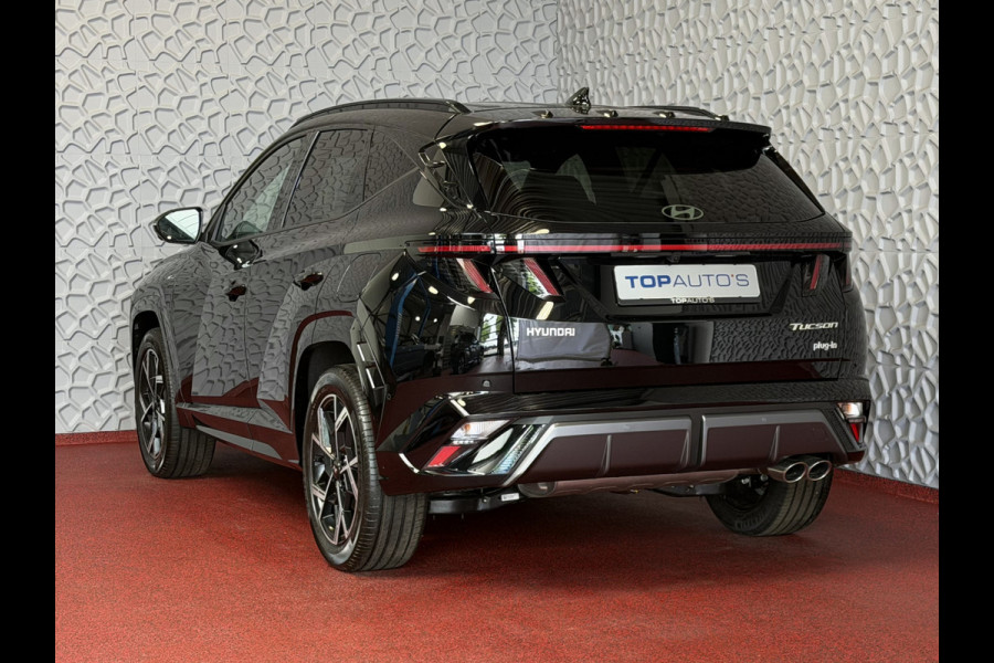 Hyundai Tucson NIEUWE AUTO 1.6 T-GDI PHEV N-LINE 360CAM ELEK.KLEP ELEK.STOEL MET GEHEUGEN VERWARMD/KOELING SUBWOOFER 19" LMV ZWARTE HEMEL STUUR PLUG IN HYBRIDE