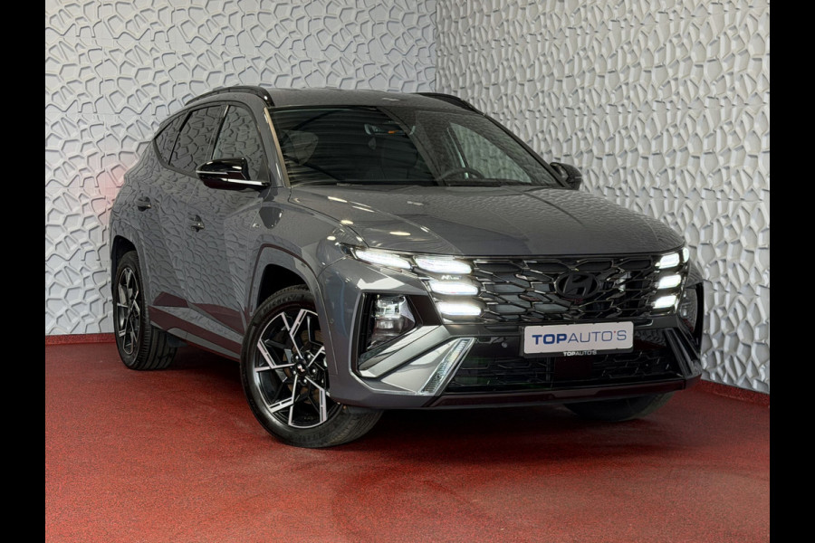 Hyundai Tucson ONGEBRUIKTE AUTO 1.6 T-GDI PHEV N-LINE CAMERA ELEK.KLEP ELEK.STOEL/GEHEUG.VERW/GEKOELD SUBWFR 19''LMV ZWARTE HEMEL STUURVERW. PLUG IN HYBRIDE