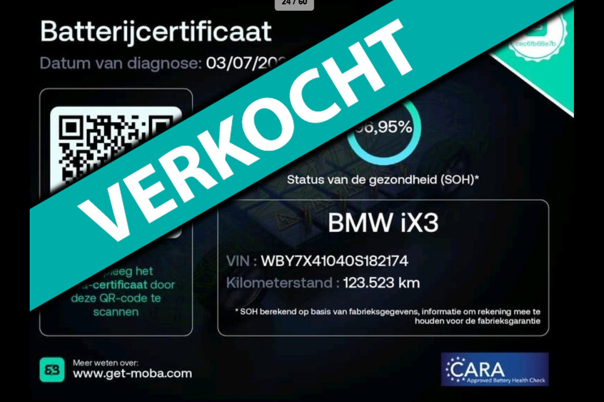 BMW iX3 High Executive 80 kWh SHADOW LINE 97% SOH Dealer Onderhouden