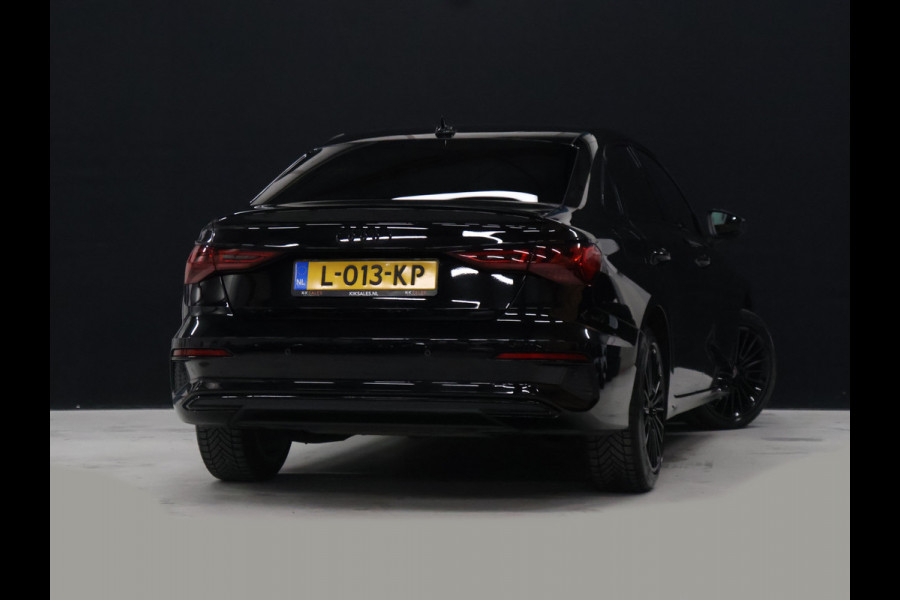 Audi A3 Limousine 30 TFSI Business edition [APPLE CARPLAY, VOL LEDER, FULL LED, DIGITAL DASH, KEYLESS, DRAADLOOS LADEN, SPORTSTOELEN, ANDROID, PDC ACHTER, CRUISE CONTROL, GROOT NAVIGATIE, CLIMATE CONTROL, NIEUWSTAAT]