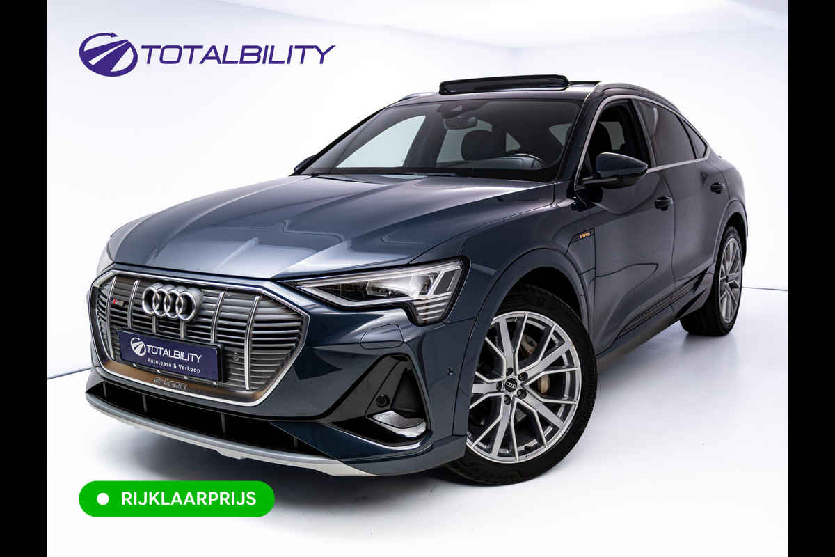 Audi e-tron Sportback 55 quattro S-Line edition 95 kWh | Luchtvering | Panodak | Bang & Olufsen | Audi Sportvelgen 10 spaaks 21" | Winterset op LMV | Matrix Led, Sfeerverlichting, incl. winterset, Navigatie, Spraakbediening, App. connect