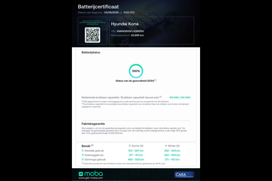Hyundai Kona EV Premium 64 kWh 204 PK | Camera | Stoel- & Stuurverw. | Krell audio | Head-up | Adaptieve Cruise | Navigatie | Apple Carplay, Android auto, PDC V+A