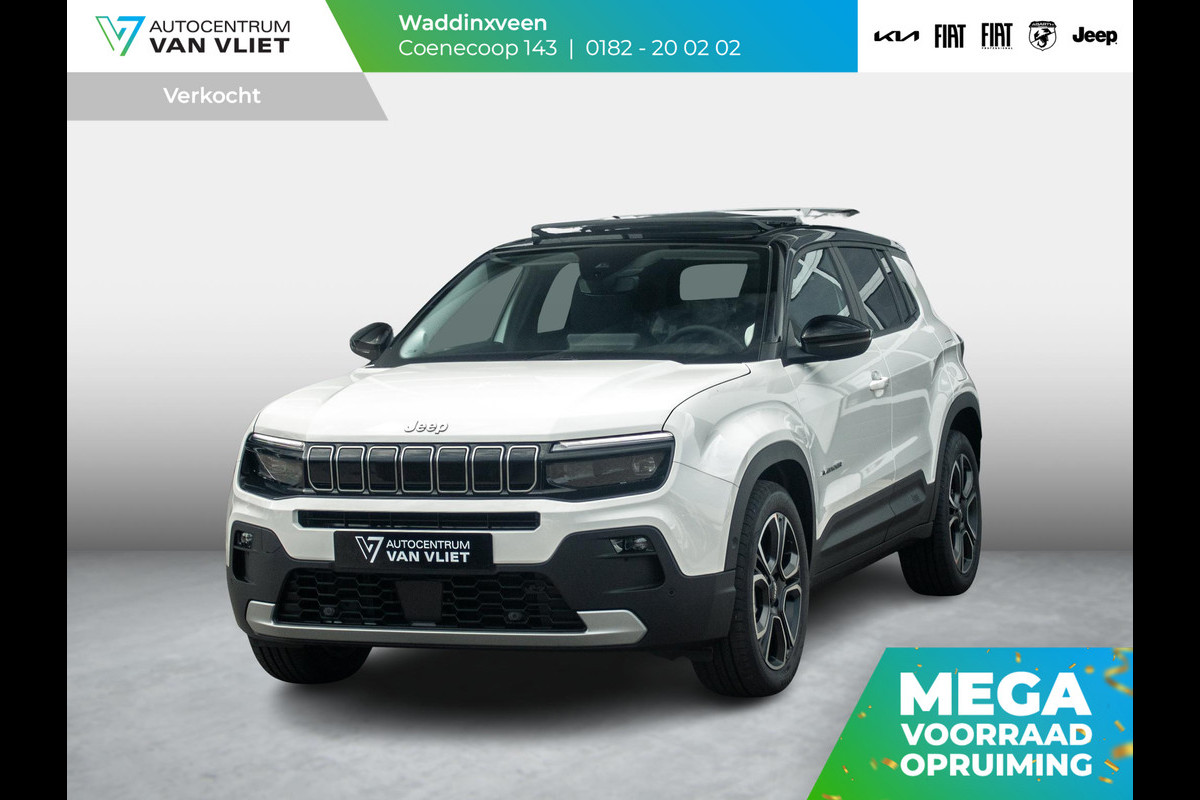 Jeep Avenger Summit 54 kWh | Uit voorraad leverbaar | 17%  Bijtelling | Schuif/Kanteldak | Leder&Winter Pack | Warmtepomp | Info&Convenience Pack | Full Operational Lease € 599,-