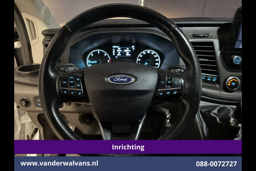 Ford Transit 2.0 TDCI 130pk L2H2 Inrichting Euro6 Airco | Omvormer | Imperiaal | Camera | Apple Carplay Android Auto, LED, Cruisecontrol, Trekhaak, Verwarmde voorruit, Parkeersensoren, Bijrijdersbank