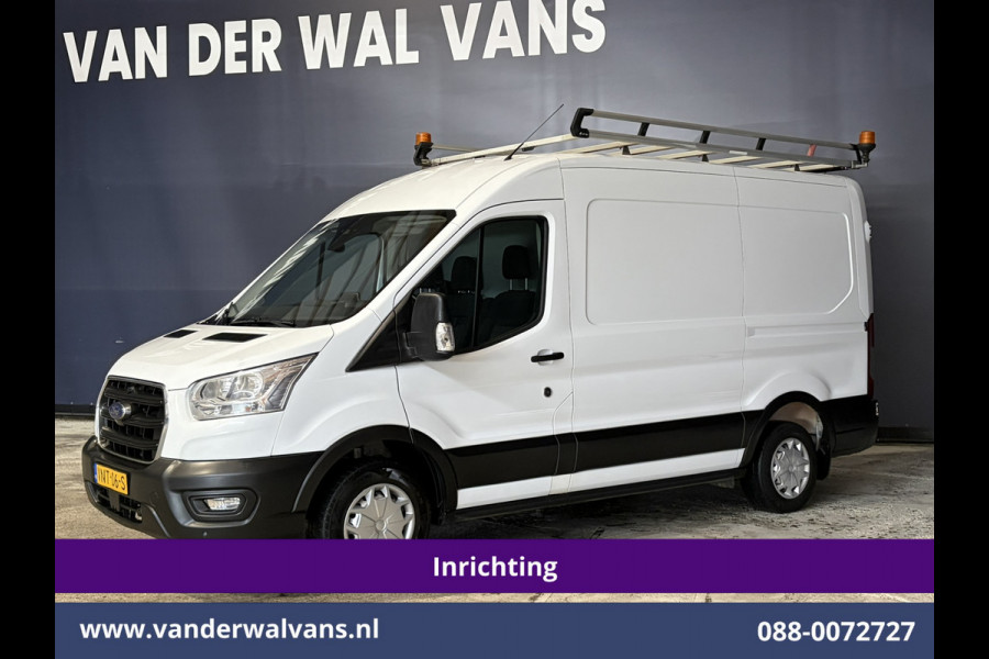 Ford Transit 2.0 TDCI 130pk L2H2 Inrichting Euro6 Airco | Omvormer | Imperiaal | Camera | Apple Carplay Android Auto, LED, Cruisecontrol, Trekhaak, Verwarmde voorruit, Parkeersensoren, Bijrijdersbank